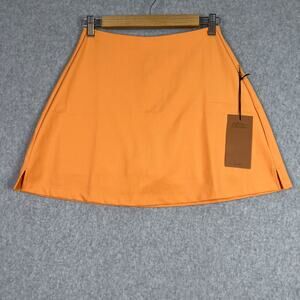 Girlfriend Collective Orange High Waisted Sport Skort Size Medium
